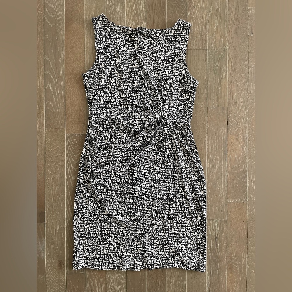 Ann Taylor Black and White Midi Dress